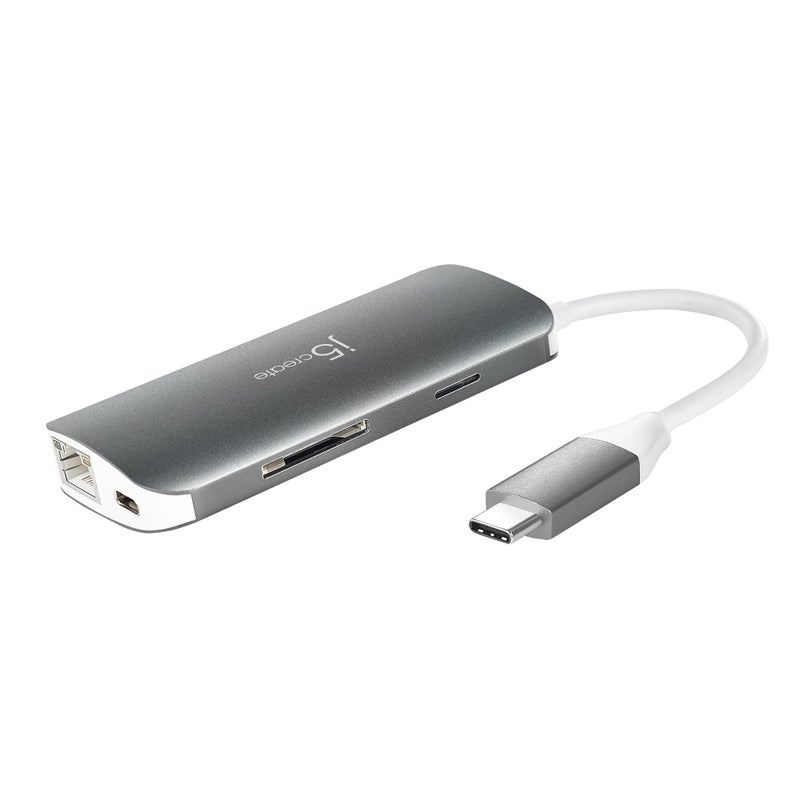 j5create USB-C 9-in-1 Multi Adapter Multi Adapter HDMI/Ethernet/USB 3.1, SD and MicroSD/PD 3.0 | 4K HDMI for MacBook | ChromeBook |USB-C Devices (JCD383) - Image 3